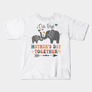 Our First Mother's Day Shirt, Mothers Day Matching Kids T-Shirt